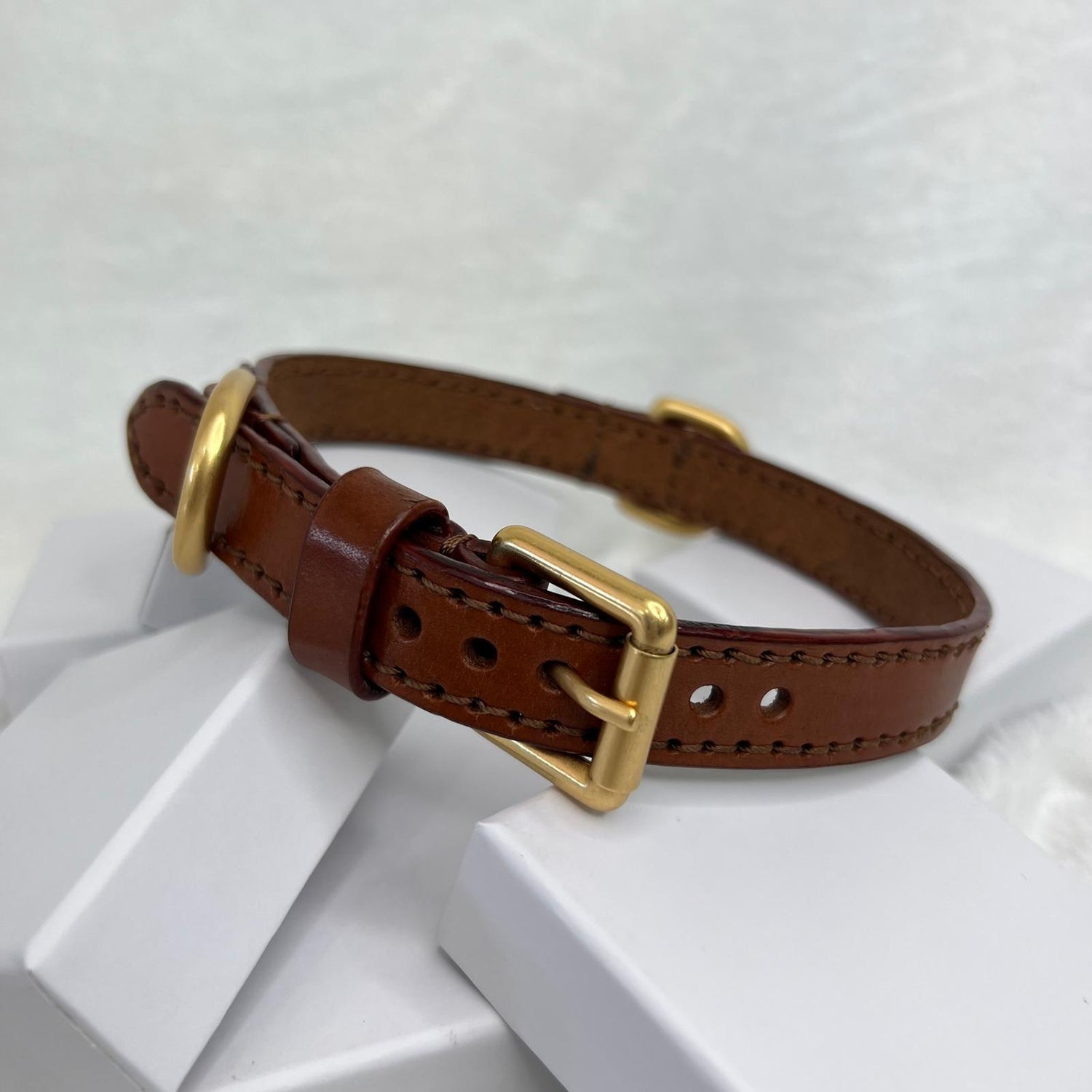PLAIN LEATHER DOG COLLAR