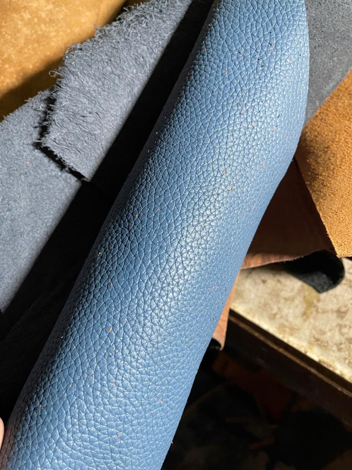 BLUE COWHIDE