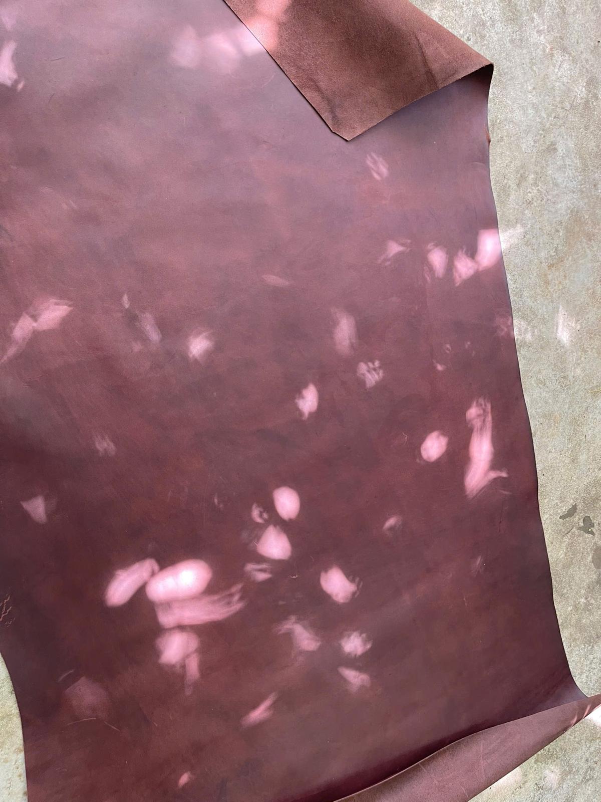 DEEP BURGUNDY COWHIDE