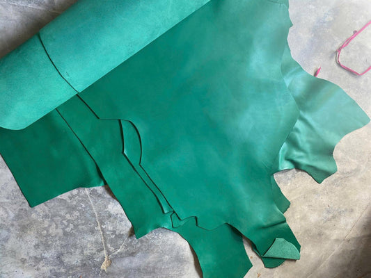 JADE GREEN COWHIDE