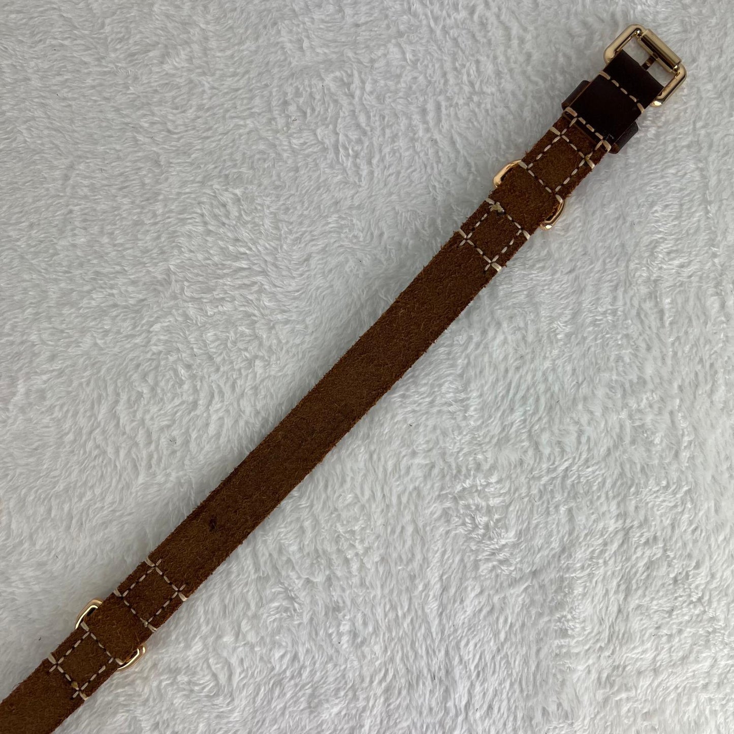 Rustic Espresso Brown Full-Grain Leather Dog Collar