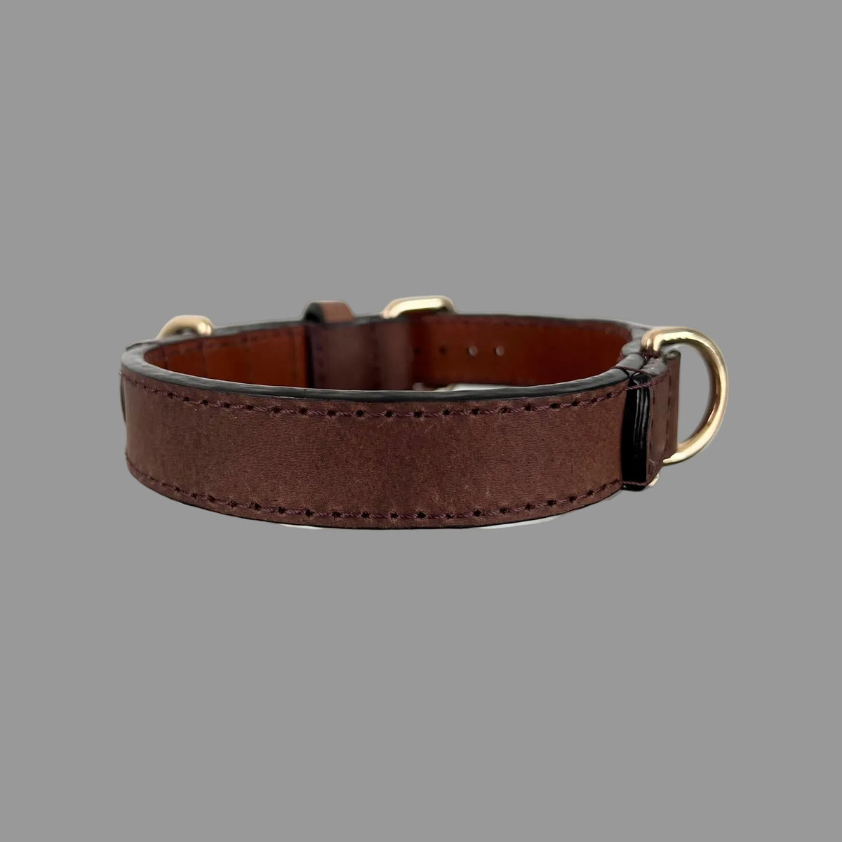 Vintage Brown Leather Dog Collar