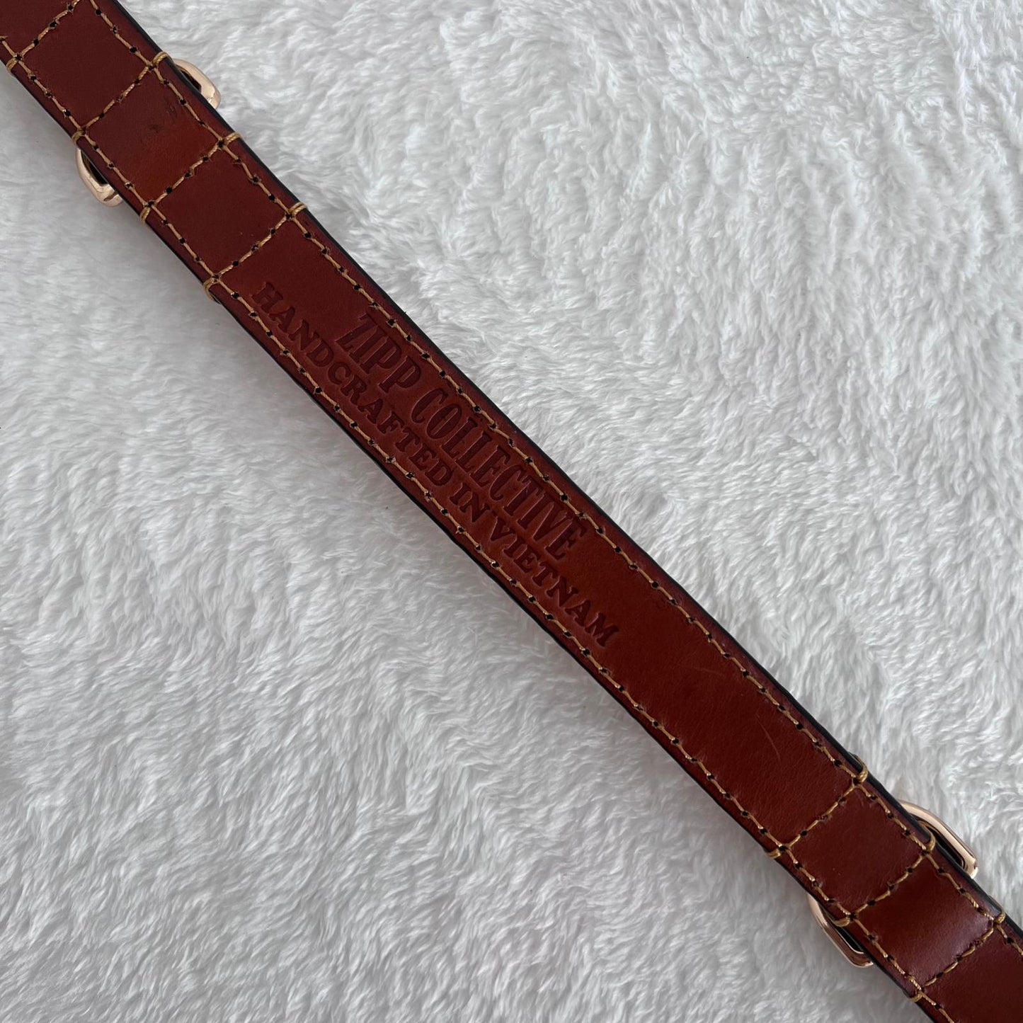 Camel Tan Leather Dog Collar